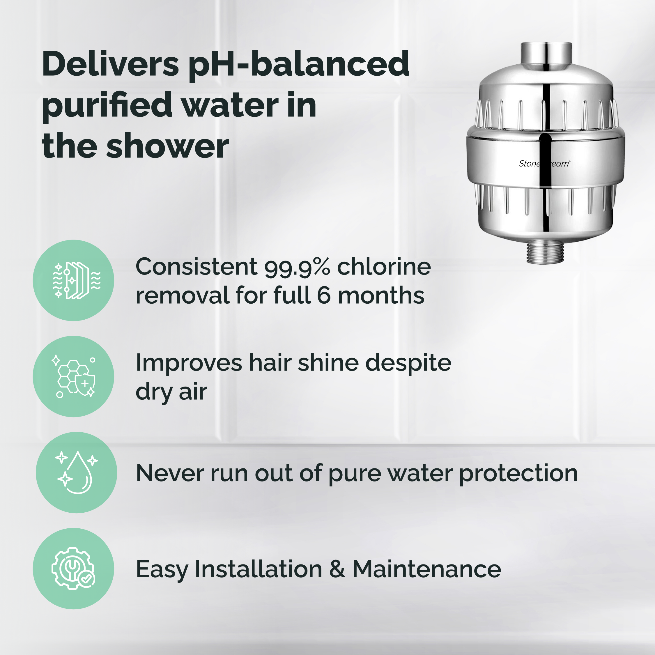 Sprchový filtr pro tvrdou vodu