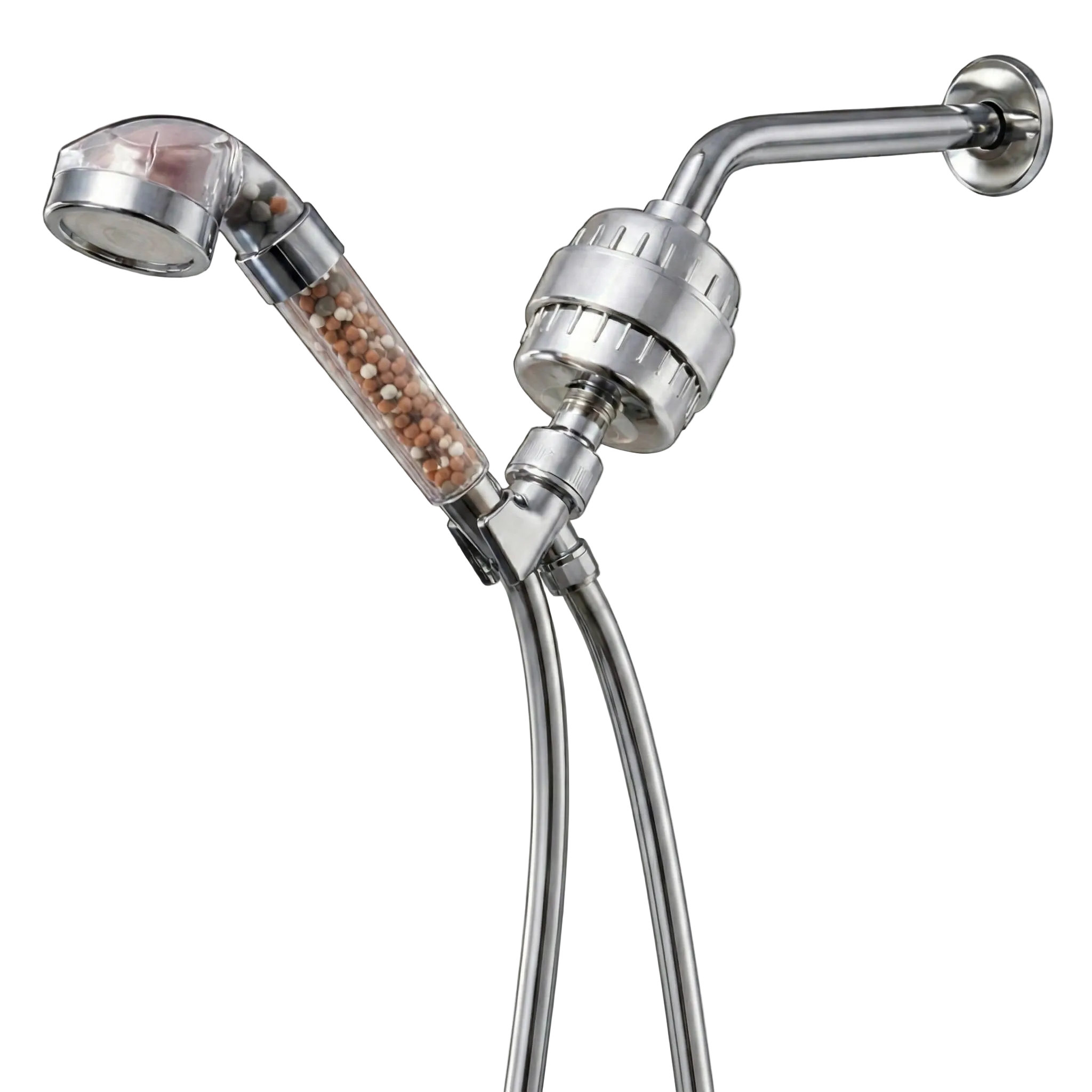 LED Ionic Showerhead Complete Shower Kit