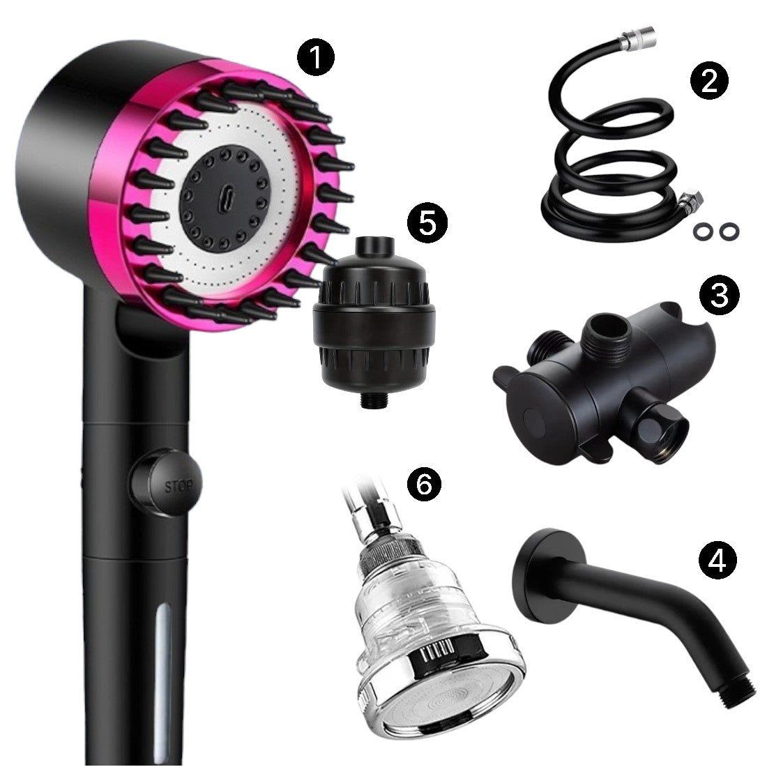 Mineralstream masáž filtrovaná sprchová hlava