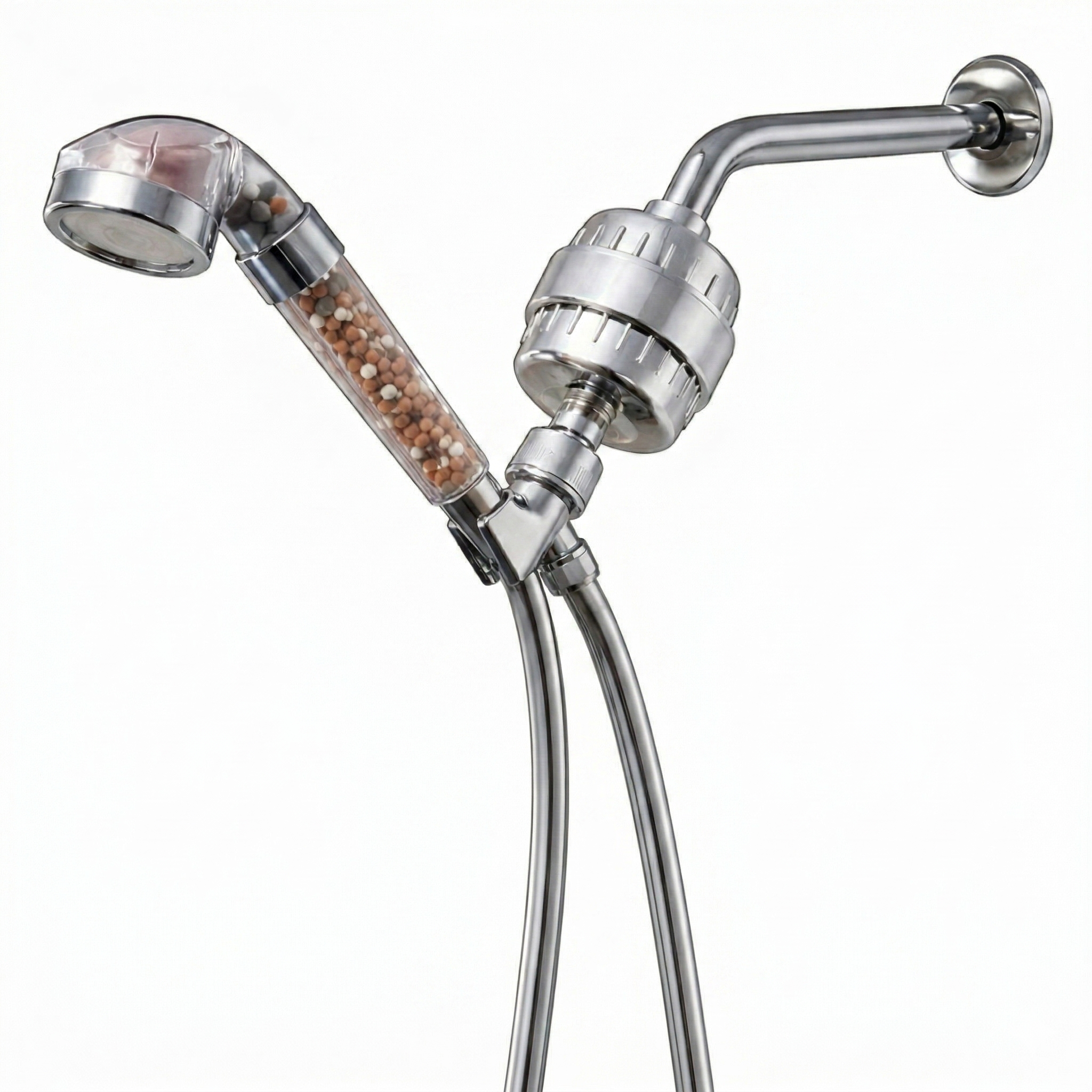LED Ionic Showerhead Complete Shower Kit